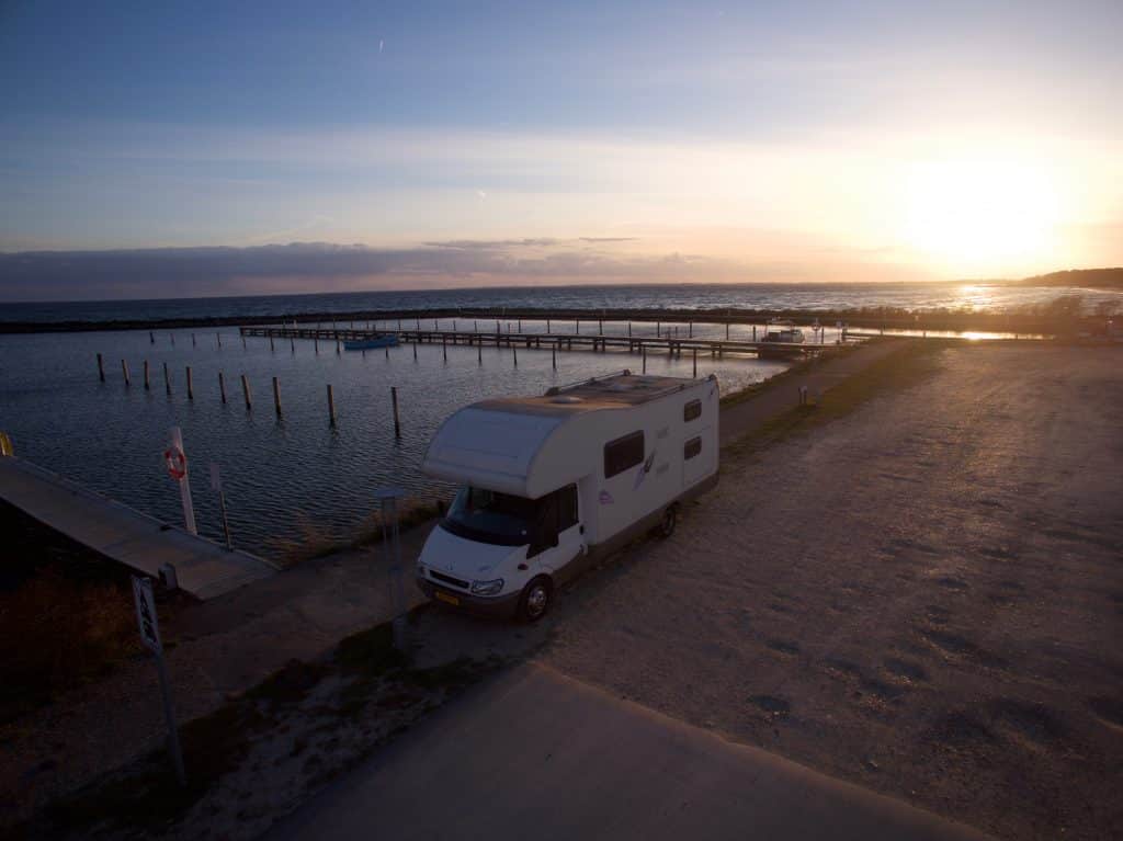 In Denemarken parkeer je de camper in havenplaatsen.