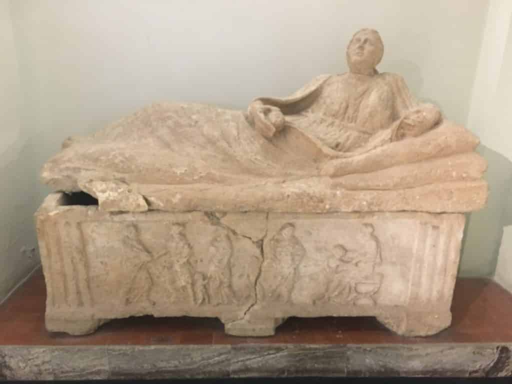 Etruscan sarcophagus Museo Guarnacci Volterra