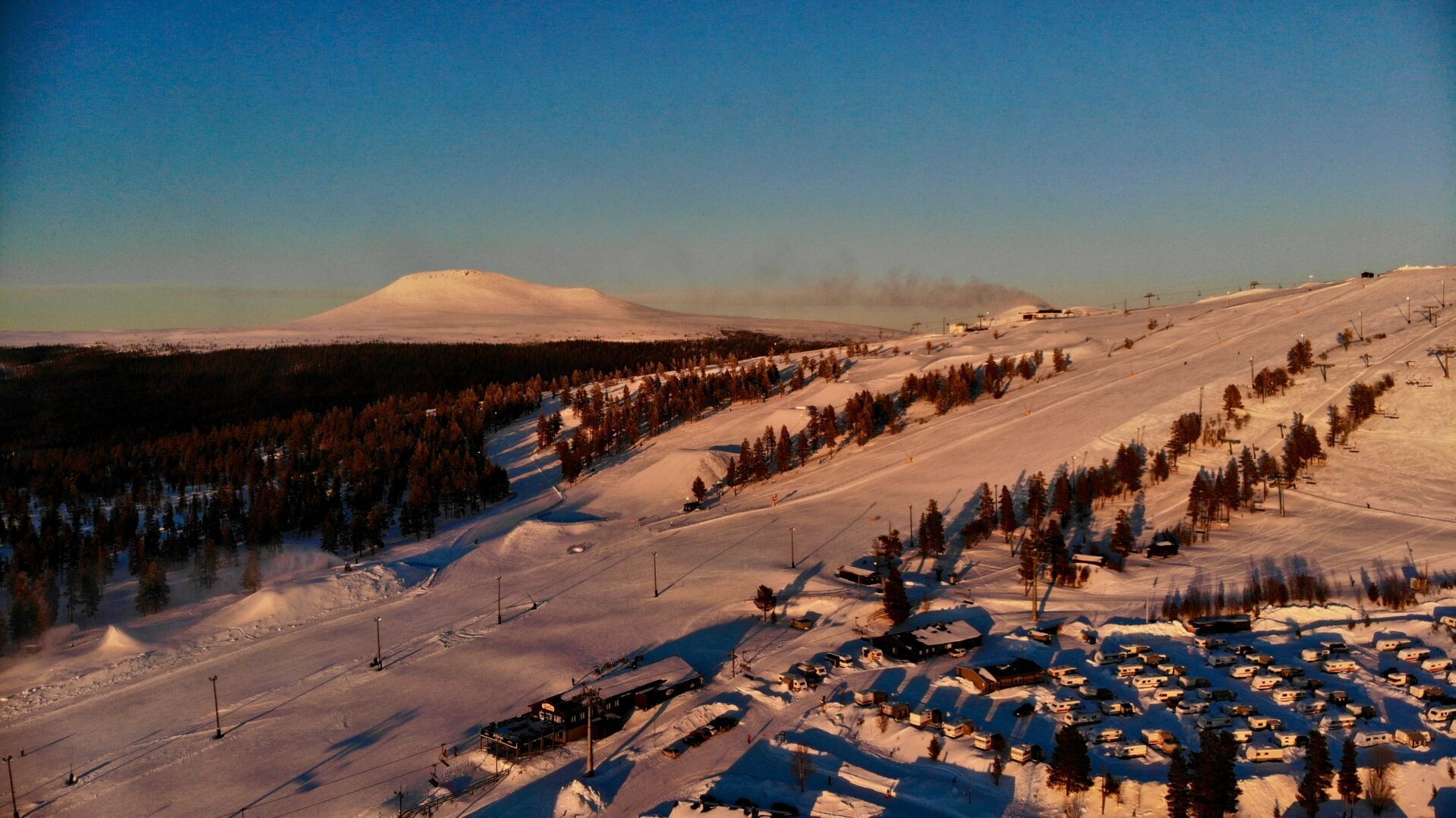 Idre Fjall skipiste Zweden vakantie winter