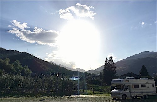 Camper op camping in Valle d’Aosta