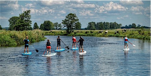 Suppers op een rivier. Poolse regio Wielkopolska