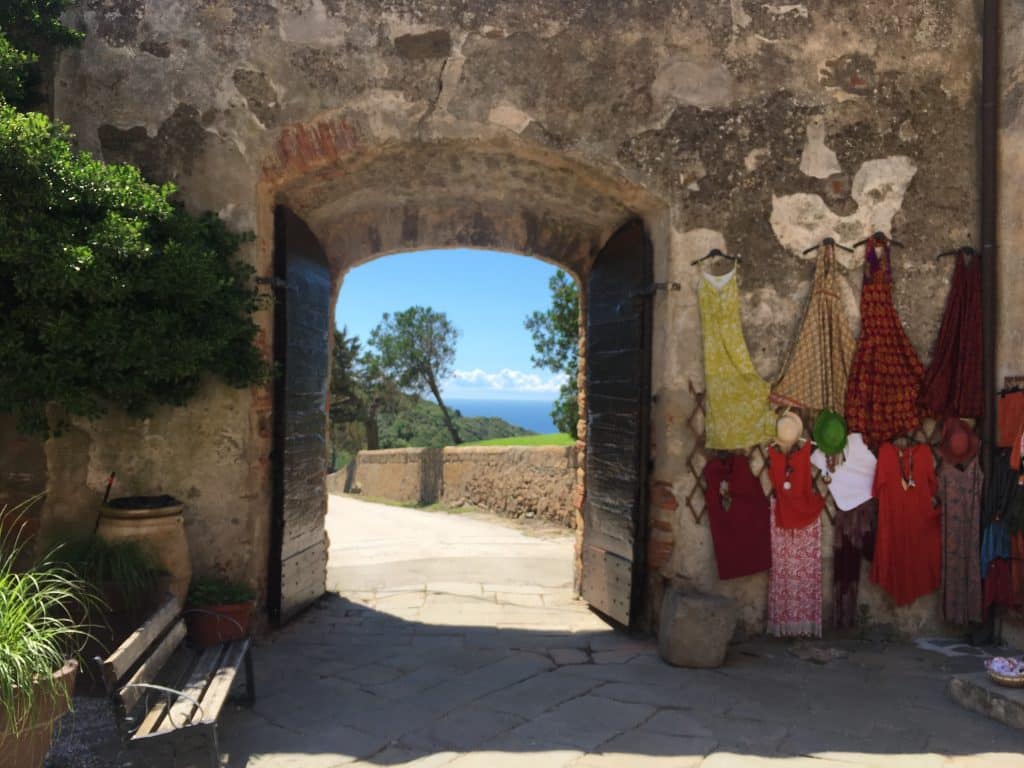 Populonia Tuscany view city wall