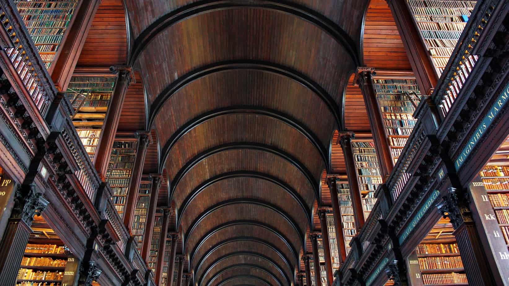 Trinity College Library Dublin. Stedentrip Dublin: knusse bestemming in de herfst of winter