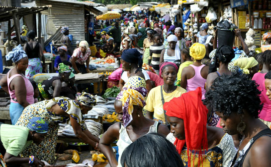 markt Gambia Afrika
