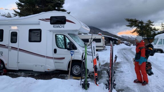 Winterkamperen Aussois camper